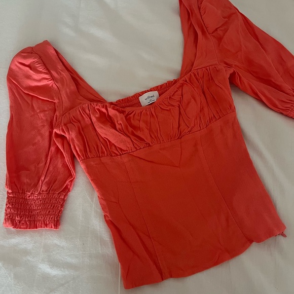 Aritzia Wilfred Pandora Blouse Pink - Picture 4 of 7